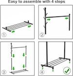 Freestanding Bedroom Clothes & Coat Rack alternate 4