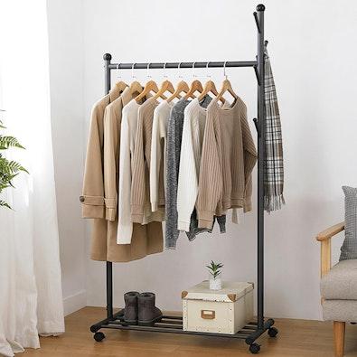 Freestanding Bedroom Clothes & Coat Rack cover