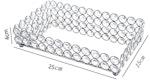Crystal Jewelry & Cosmetic Organizer Tray, Silver alternate 1