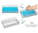 Crystal Jewelry & Cosmetic Organizer Tray, Silver alternate 2