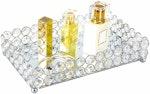 Crystal Jewelry & Cosmetic Organizer Tray, Silver alternate 3