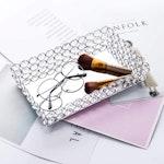 Crystal Jewelry & Cosmetic Organizer Tray, Silver alternate 5