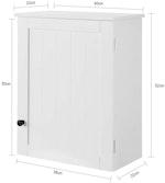 White Wall Cabinet 40x52 cm with Door alternate 2
