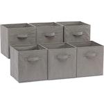 Foldable Storage Cubes (6-Pack, Grey)