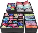 4-Pack Black Foldable Drawer Dividers thumbnail