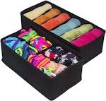 4-Pack Black Foldable Drawer Dividers alternate 3