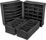 4-Pack Black Foldable Drawer Dividers alternate 6