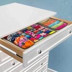4-Pack Black Foldable Drawer Dividers alternate 7