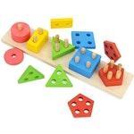 Wooden Preschool Puzzle Blocks for Ages 3-5