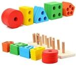 Wooden Preschool Puzzle Blocks for Ages 3-5 alternate 3