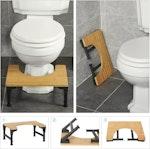 Bamboo Toilet Stool Foldable alternate 2