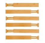 6 Pack Bamboo Adjustable Kitchen Drawer alternate 8