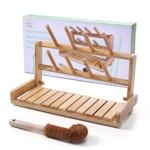 Portable Bamboo Baby Bottle Drying Rack alternate 1