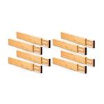 8 Pack Bamboo Adjustable Kitchen Drawer