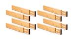 8 Pack Bamboo Adjustable Kitchen Drawer thumbnail
