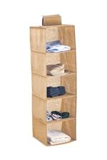 5 Tier Shelf Hanging Closet Organizer (Beige) thumbnail