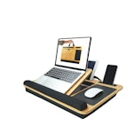 Bamboo Laptop Lap Desk with Cushion, Angle thumbnail
