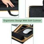 Bamboo Laptop Lap Desk with Cushion, Angle alternate 7