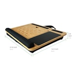 Bamboo Laptop Lap Desk with Cushion, Angle alternate 8