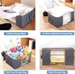 4-Pack Fabric Drawer Organizers for Wardrobe alternate 5