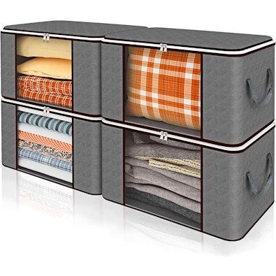 4-Pack Fabric Drawer Organizers for Wardrobe cover