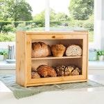 Double Layer Bamboo Bread Box alternate 2
