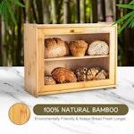 Double Layer Bamboo Bread Box alternate 5
