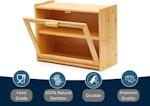Double Layer Bamboo Bread Box alternate 6
