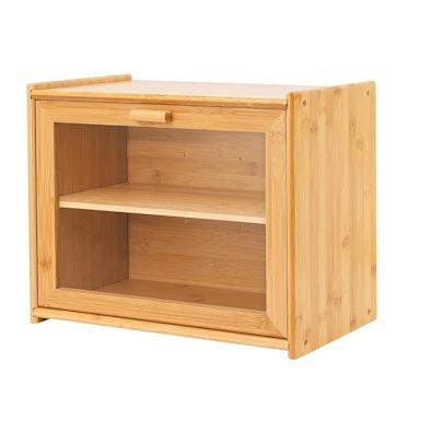 Double Layer Bamboo Bread Box cover