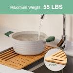 Foldable Bamboo Dish Drying Rack for Kitchen alternate 2