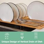 Foldable Bamboo Dish Drying Rack for Kitchen alternate 3