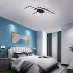 Modern LED Ceiling Light - 3 Squares, 50W, Black alternate 1