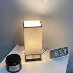 USB Bedside Table Lamp with Fabric Shade alternate 1