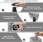 USB Bedside Table Lamp with Fabric Shade alternate 6