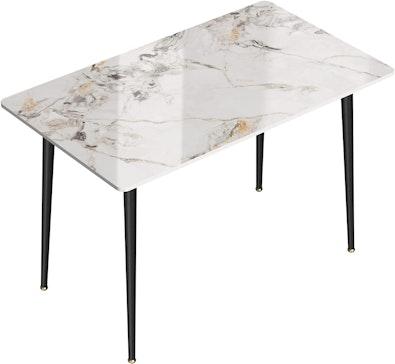 Rectangular Marble Dining Table - Cold Jadeite cover