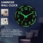 Glow-in-the-Dark Silent Wall Clock alternate 3