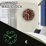 Glow-in-the-Dark Silent Wall Clock alternate 4