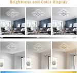 LED Modern Ceiling Light - 5 Heads, 70W, Square alternate 5