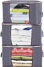 3PC King Size Quilt & Blanket Storage Bags thumbnail