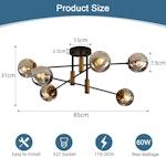 Sputnik 6-Light Glass Globe Chandelier alternate 1
