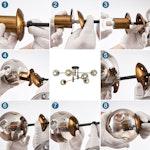 Sputnik 6-Light Glass Globe Chandelier alternate 7