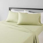 Celadon Green King Bed Sheet Set with Deep Pockets alternate 6
