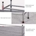 6-Tier Adjustable Metal Shoe Rack - Grey alternate 4