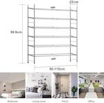 6-Tier Adjustable Metal Shoe Rack - Grey alternate 6