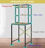 3-Tier Over Washing Machine Storage (Black) alternate 5