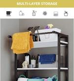 3-Tier Over Washing Machine Storage (Black) alternate 3