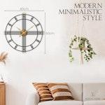 Large Modern Black Wall Clock 60cm alternate 1