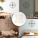 Large Modern Black Wall Clock 60cm alternate 3