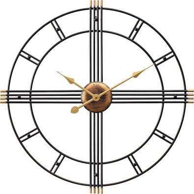 Large Modern Black Wall Clock 60cm cover