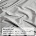 2000TC Super King 4pc Bed Sheet Set - Silver Gray alternate 2